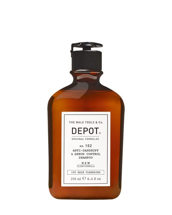 Depot, 100 Hair Cleansing No. 102, Botanical Complex, Hair Shampoo, Anti-Dandruff & Sebum Control, 250 ml - For Men