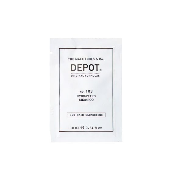 Depot, 100 Hair Cleansing No. 103, Pro-Vitamin B5, Hair Shampoo, For Hydration, 10 ml - For Men