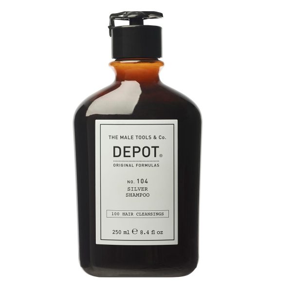 Depot, 100 Hair Cleansing No. 104, Botanical Complex, Hair Shampoo, For Neutralisation Of Yellow Tones, 250 ml - For Men