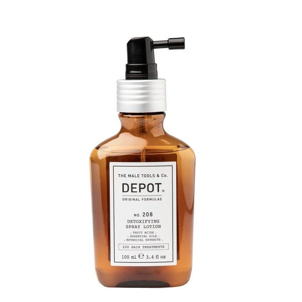 Depot, 200 Hair Treatments No. 208, Botanical Complex, Leave-In Scalp Treatment Lotion, For Detoxing, 100 ml - For Men