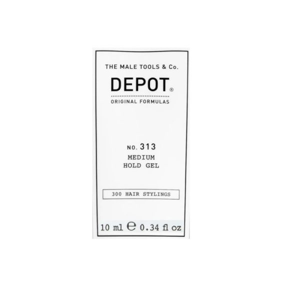 Depot, 300 Hair Stylings No. 313, UV Filter, Hair Styling Gel, Definition & Control, Medium Hold, 10 ml - For Men