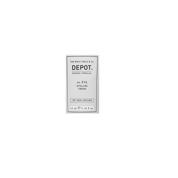 Depot, 300 Hair Stylings No. 316, UV Filter, Hair Styling Cream, Medium Hold, 10 ml - For Men