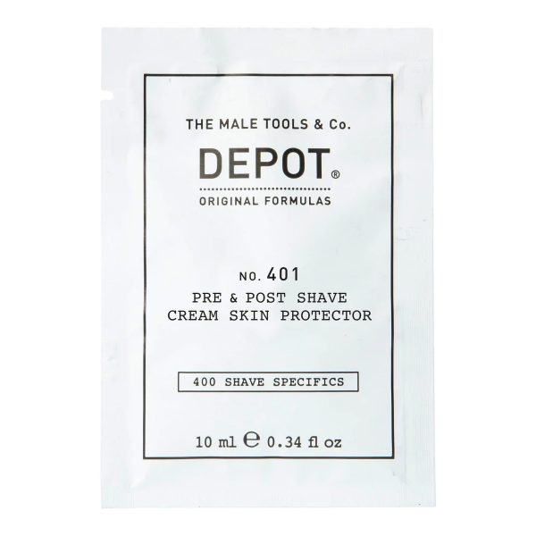 Depot, 400 Shave Specifics No. 401, Soothing, Pre & Post Shaving Cream, 10 ml - For Men