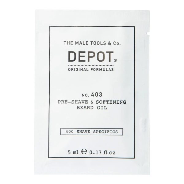 Depot, 400 Shave Specifics No. 403, Fresh Black Pepper, Softening, Pre-Shaving Oil, 5 ml - For Men