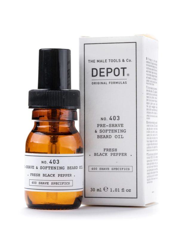 Depot, 400 Shave Specifics No. 403, Fresh Black Pepper, Softening, Pre-Shaving Oil, 30 ml - For Men