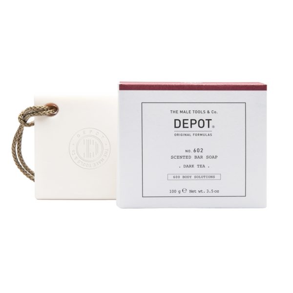 Depot, 600 Body Solutions No. 602, Botanical Complex, Cleansing, Dark Tea, Scented Soap Bar , Aromatic Notes, 100 g - For Men