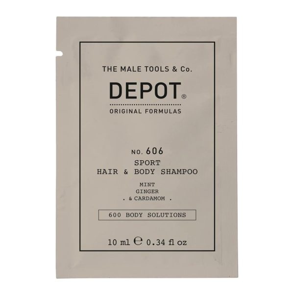 Depot, 600 Body Solutions No. 606, Shower Gel & Shampoo 2-In-1, Botanical Complex, 10 ml - For Men