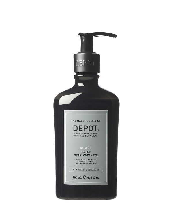 Depot, 800 Skin Specifics No. 801, Activated Charcoal, Detoxifying, Cleansing Gel, For Face, 200 ml - For Men