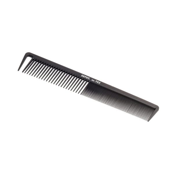 Depot, Accessories No. 703 Carbon, Hair Plastic Comb, Black - For Men