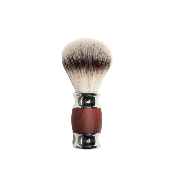 Depot, Accessories No. 731 Luxury, Wood & Steel, Face Shaving Brush, Silver/Brown - For Men