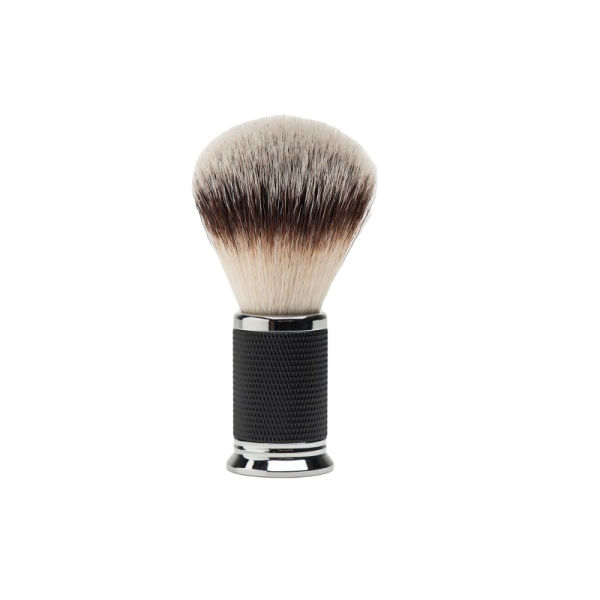 Depot, Accessories No. 733 Vintage, Artificial Fiber, Face Shaving Brush, Black & Silver - For Men