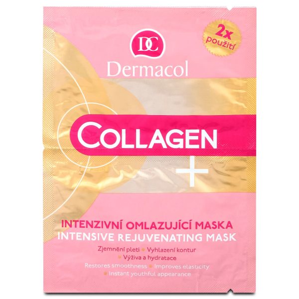 Set Duo, Dermacol, Collagen +, Rejuvenating, Cream Mask, For Face, 2 pcs, 8 g - For Women