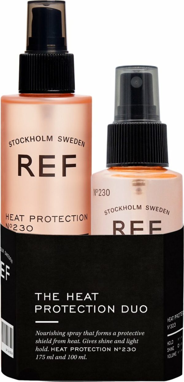 Duo Set Ref Stockholm: Protect & Prepare No.230, Vegan, Hair Spray, Heat Protection, 175 ml + Protect & Prepare No.230, Hair Spray, Heat Protection, 100 - For Women