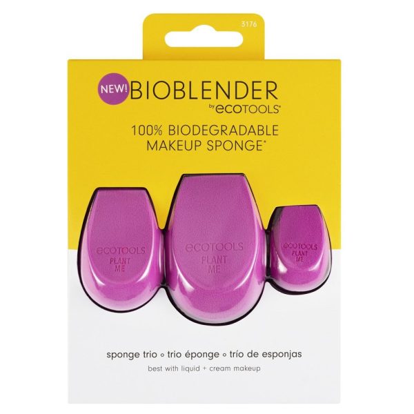 Set Trio, EcoTools, Bioblender, Makeup Sponge, Purple, 3 pcs - For Women