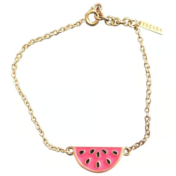 Escada, Summer Limited Edition - Sorbetto Rosso, Melon, Base Metal Bracelet, 11939595, 17 cm, Gold, For Women - For Women