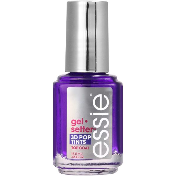 Essie, Gel Setter, Top Coat, Nail Strengthening Lacquer, Purple, 13.5 ml - For Women