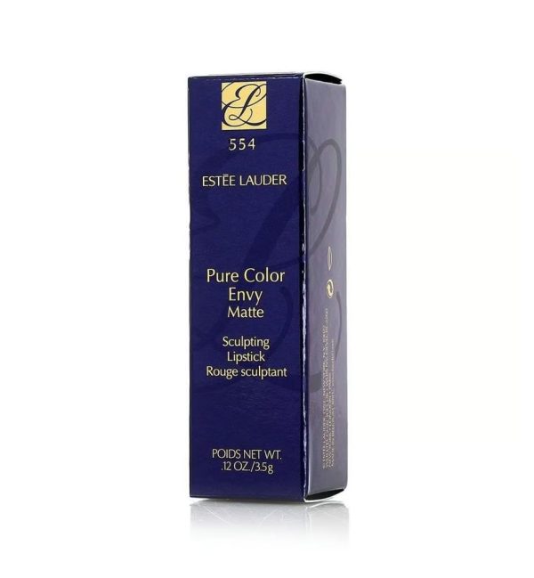 Estee Lauder, Pure Color Envy - Matte, Cream Lipstick, 554, Deep Secret, 3.5 g - For Women