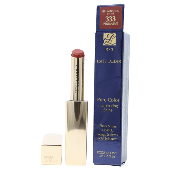 Estee Lauder, Pure Color - Illuminating Shine, Paraben-Free, Sheer Shine, Cream Lipstick, Nr. 333, Persuasive, 1.8 g - For Women