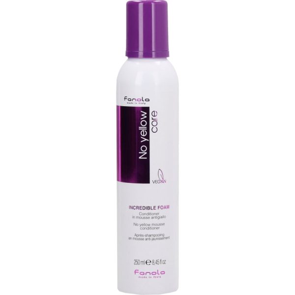 Fanola, No Yellow Incredible, Hair Leave-In Foam Conditioner, For Neutralisation Of Yellow Tones, 250 ml - For Women