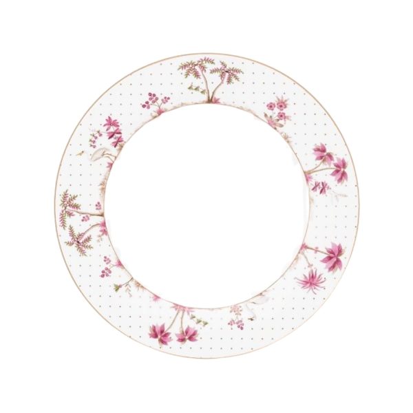 Farfurie din porțelan, Breakfast, Pip Studio, Dots Gold Pink, 21 cm, colecția Jolie