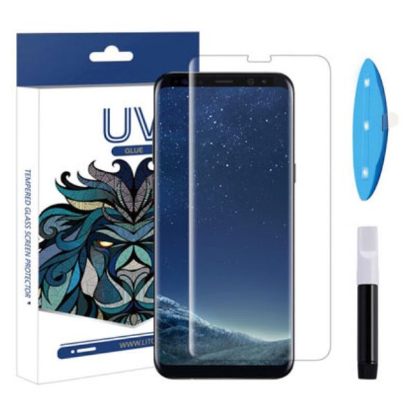 Folie sticla curbata Samsung Galaxy S8 Galaxy S9, Lito UV Full Glue, Transparenta