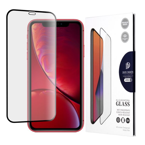 Folie sticla iPhone XR iPhone 11, Dux Ducis Tempered Glass, Negru