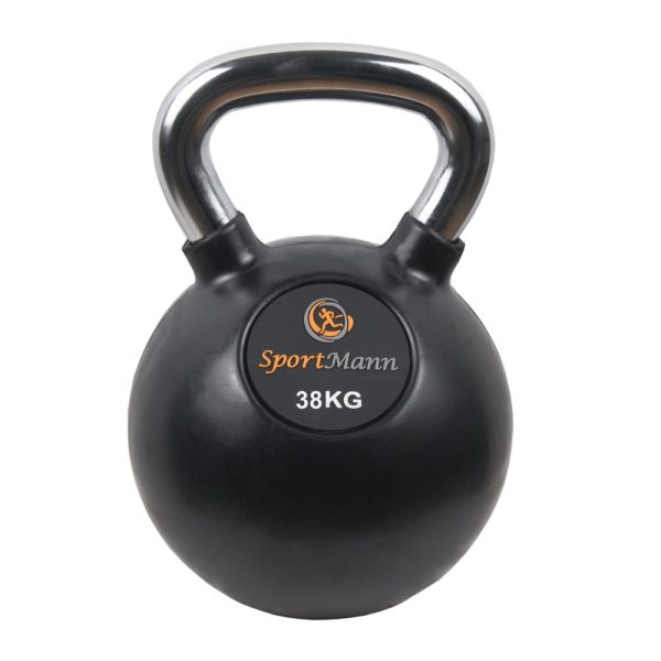 Gantera Kettlebell cauciucata 38kg Sportmann - imagine 2