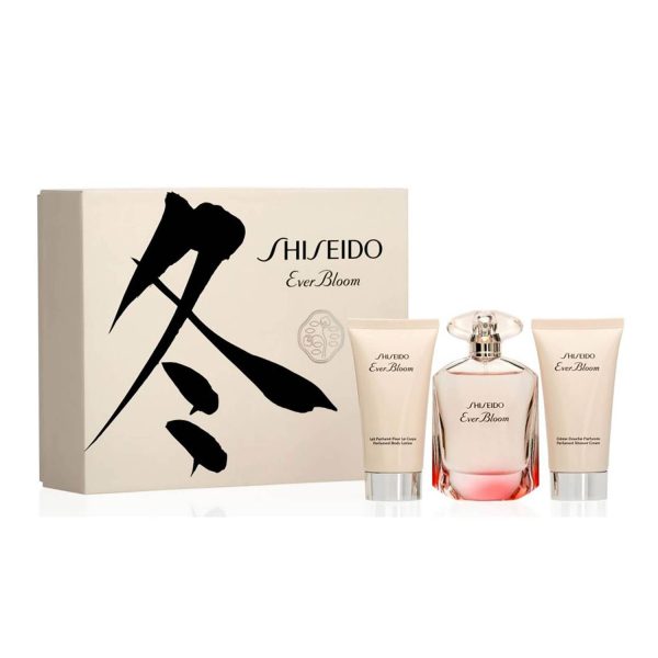 Gift Box Set Shiseido: Ever Bloom, Eau De Parfum, For Women, 50 ml + Ever Bloom, Hydrating, Body Lotion, 50 ml + Ever Bloom, Moisturizing, Shower Gel, 50 ml - For Women