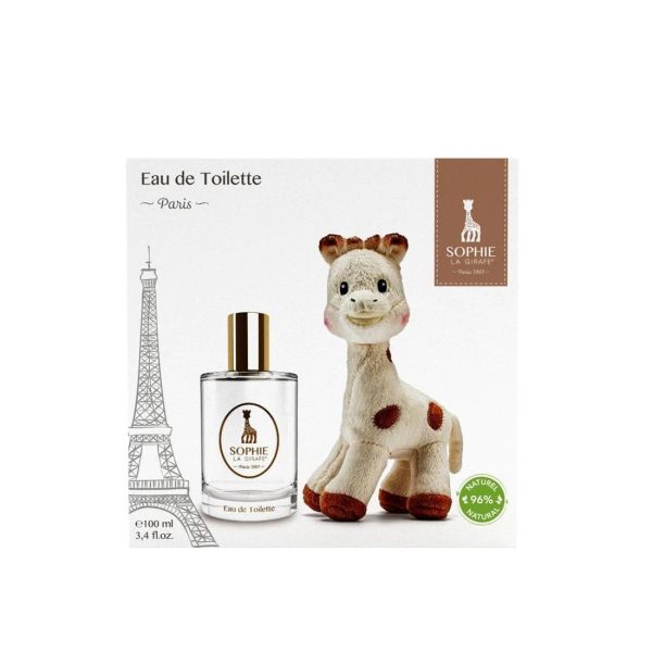 Gift Box Set Sophie la Girafe: Sophie La Girafe, Giraffe, Collectible Plush Toy, 0+ months + Paris, Eau De Toilette, For Boys, 100 ml - For Boys