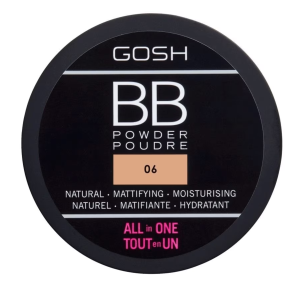 Gosh, All in One, Mattifying, BB Powder, 06, Warm Beige, 6.5 g - For Women