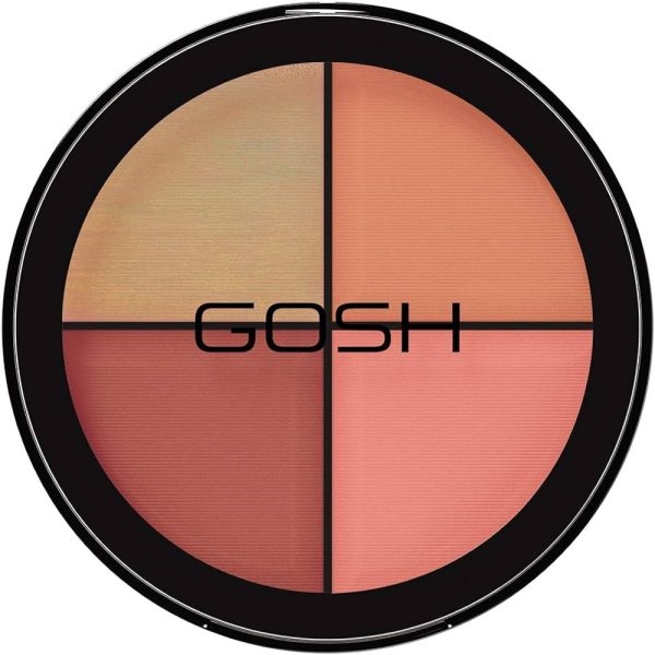 Gosh, Contour`N Strobe Kit, Highlighter & Blush Palette 2-In-1, 002, Blush, 15 g - For Women