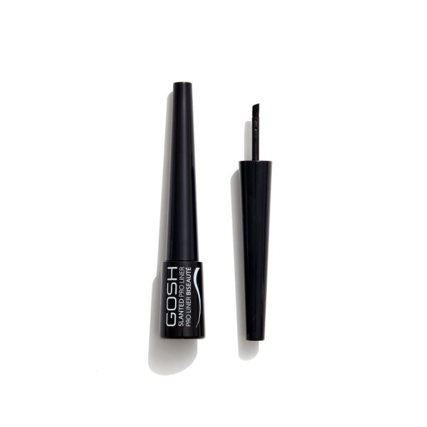 Gosh, Slanted Pro, Liquid Eyeliner, 001, Intense Black, 3 ml - For Women