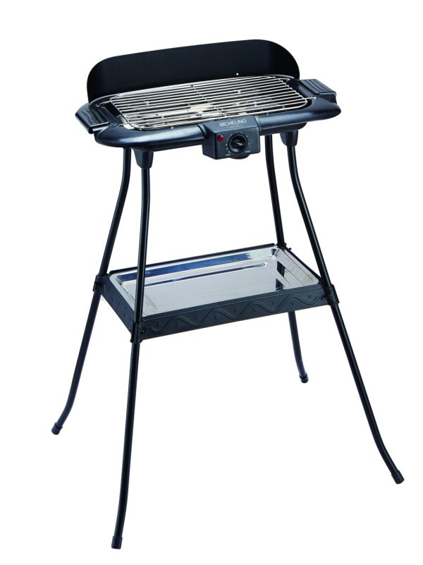 Gratar electric 2 in 1 MICHELINO 74372, 2000W, suprafata 38x22cm, termostat, temperatura reglabila, cromat