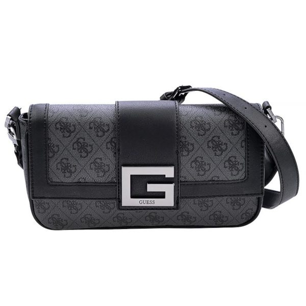 Guess, Brightside, Polyurethane, Textile Bag, 4G Logo, Coal, For Women - For Women