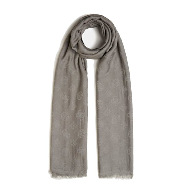 Guess, Ninette Jacquard, Textile Scarf, Gray, 8 x 180, For Women - For Women