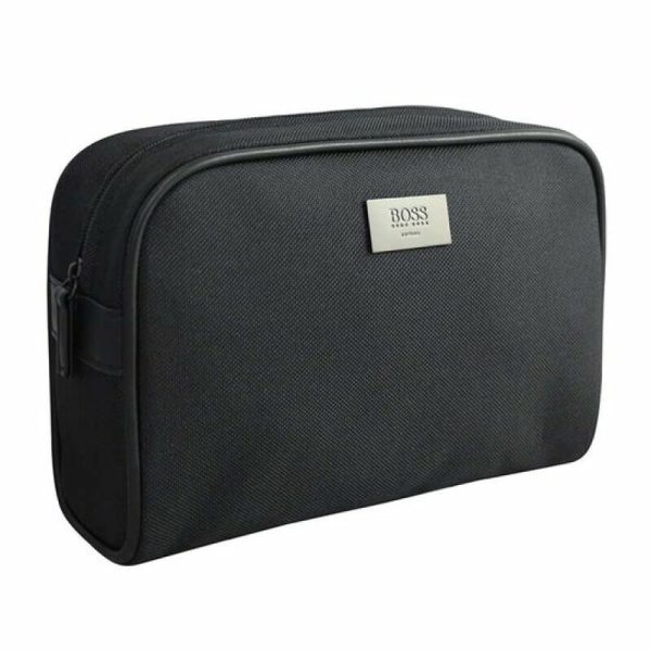 Hugo Boss, Toiletry, Toiletry, GWP Textile Pouch, Black, 23 x 8 x 14 cm - For Men