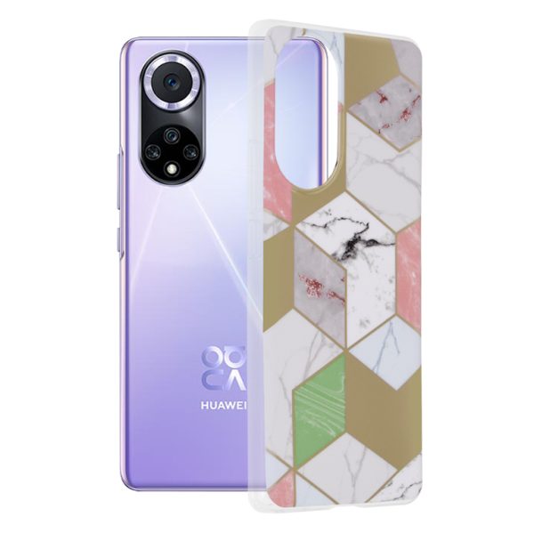 Husa Huawei Nova 9, Techsuit Marble Series, Purple Hex