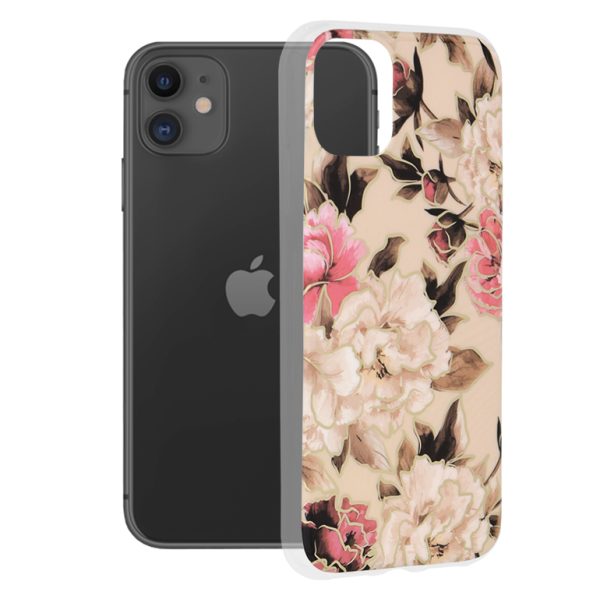 Husa iPhone 11, Techsuit Marble Series, Mary Berry Nude