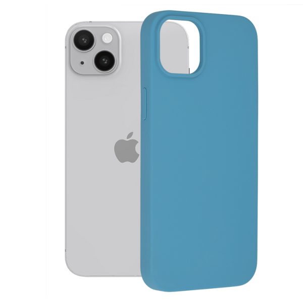 Husa iPhone 14 Plus, Soft Edge Silicone, Denim Blue