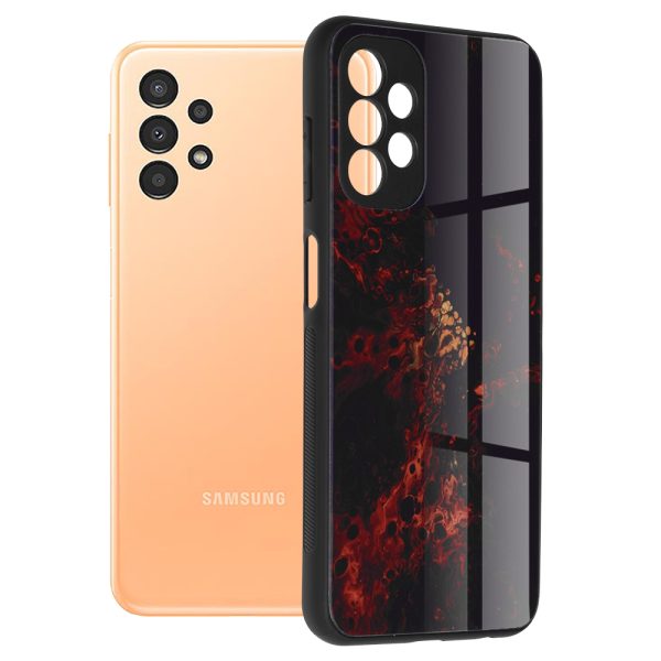 Husa Samsung Galaxy A13 4G, Glaze Series, Red Nebula