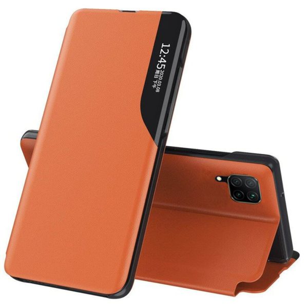 Husa tip carte Huawei P40 Lite, eFold Book View, Orange