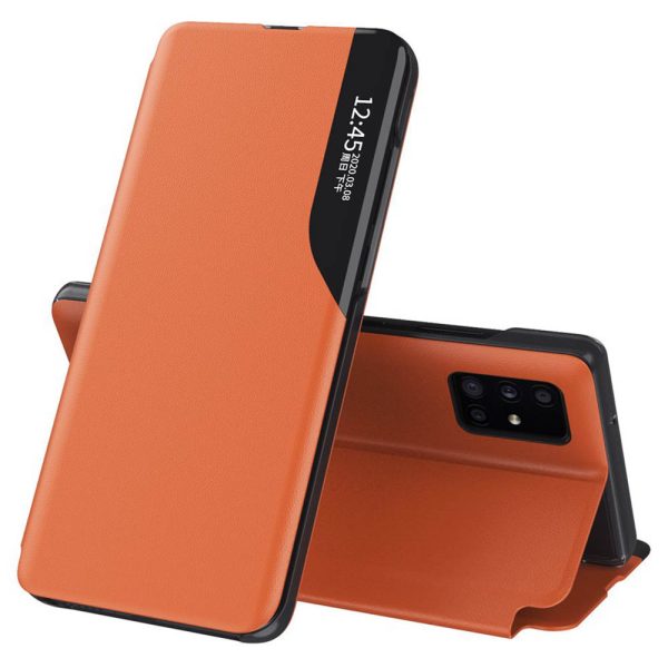 Husa tip carte Samsung Galaxy A51, eFold Book View, Orange