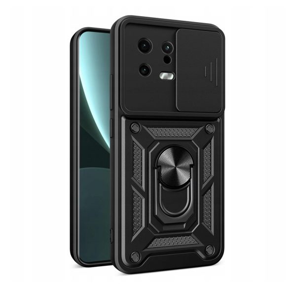 Husa Xiaomi 13 cu protectie camera Techsuit CamShield Series, Negru