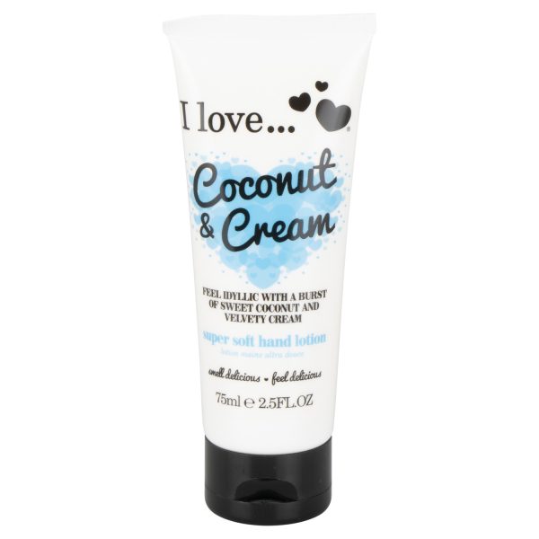 I Love, I Love..., Hydrating, Hand Lotion, Coconut & Cream, 75 ml - Unisex