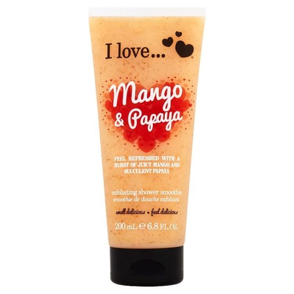 I Love, Originals, Mango & Papaya, Exfoliating, Shower Gel, For All Skin Types, 200 ml - Unisex