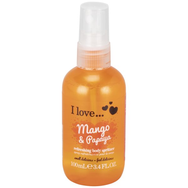 I Love, Mango & Papaya, Refreshing, Body Spray, 100 ml - None