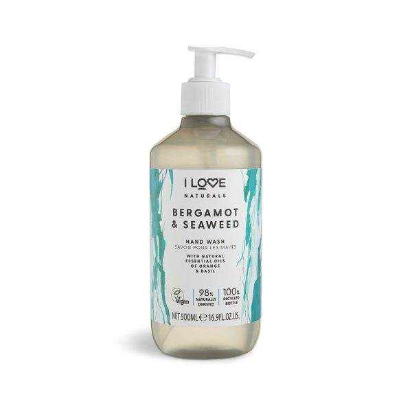 I Love, Naturals Collection, Bergamot & Seaweed, Liquid Soap, For Hands, 500 ml - Unisex