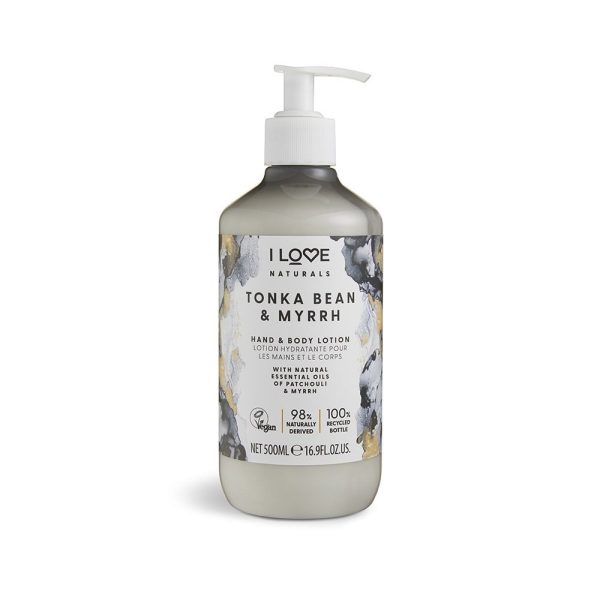 I Love, Naturals Collection, Vegan, Moisturizing & Softening, Tonka Bean & Myrrh, Lotion, For Hands & Body, 500 ml - For Women