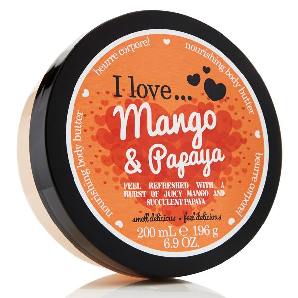 I Love, Mango & Papaya, Hydrating, Body Butter, 200 ml - Unisex