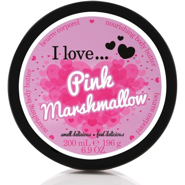 I Love, Pink Marshmallow, Hydrating, Body Butter, 200 ml - Unisex